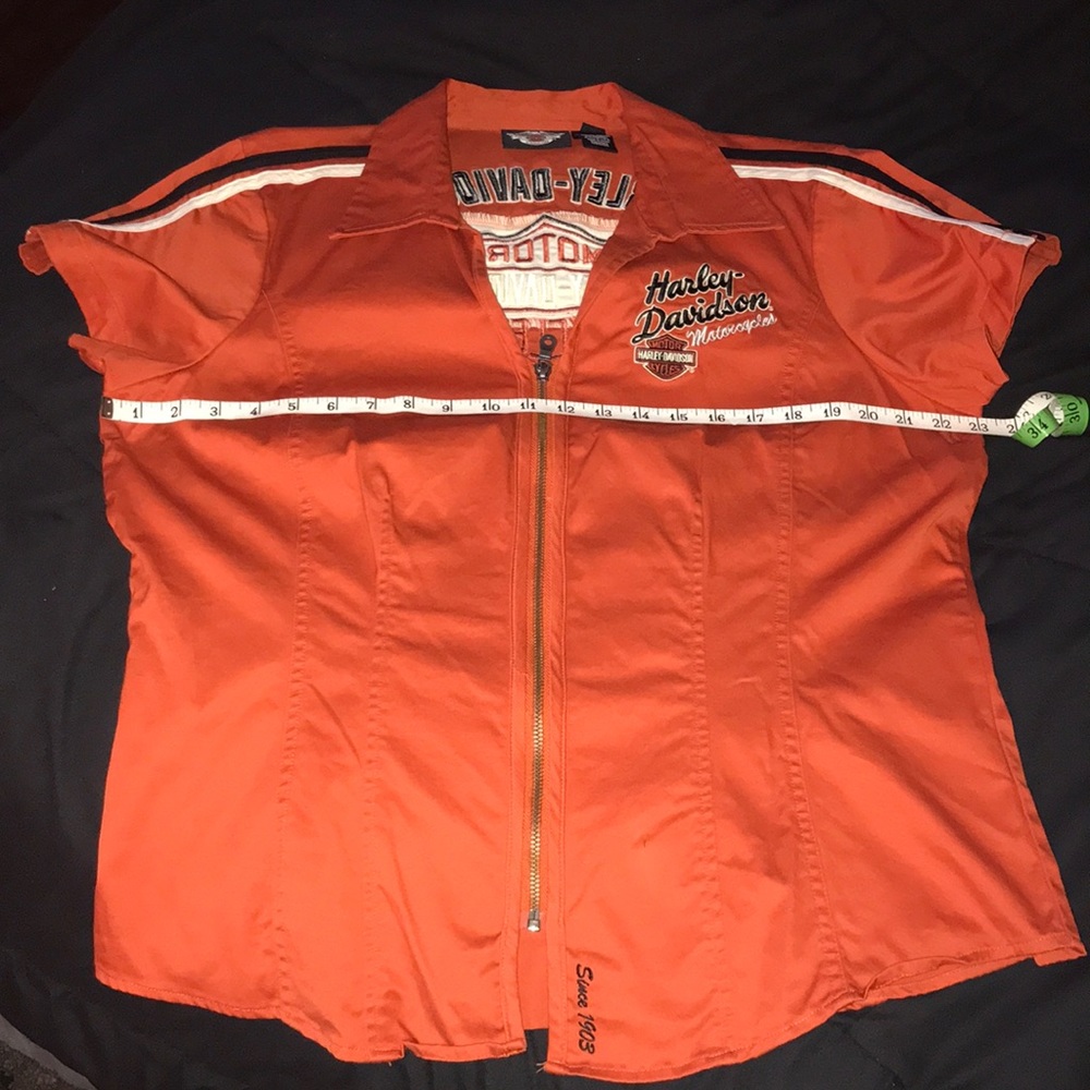 XL Harley Davidson zip up shirt